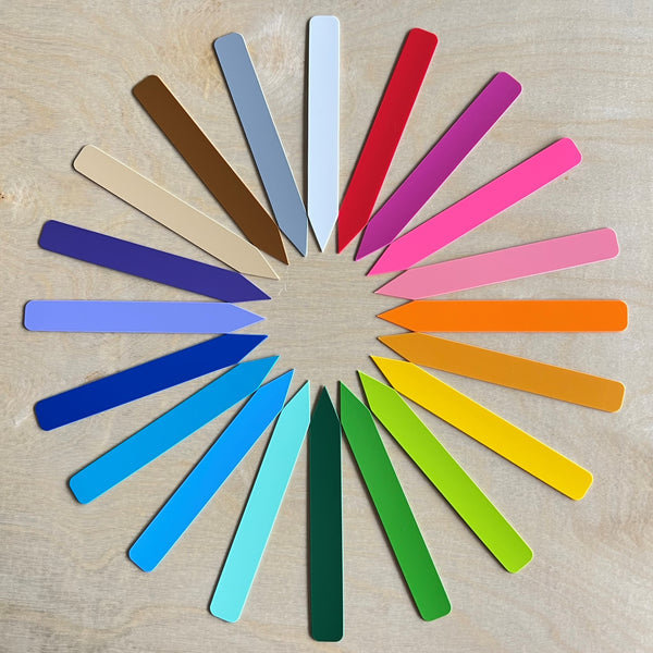 5" x 5/8" 20 Assorted Colored Premium Pot Stakes