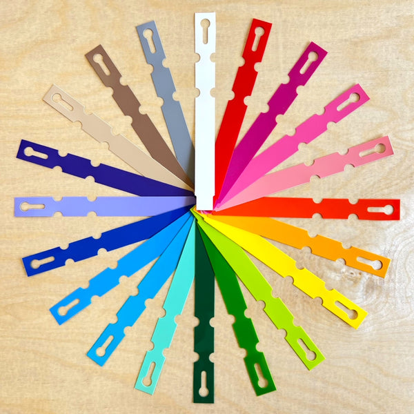 5" x 1/2" Assortment of 20 Colored Wraptie Tags