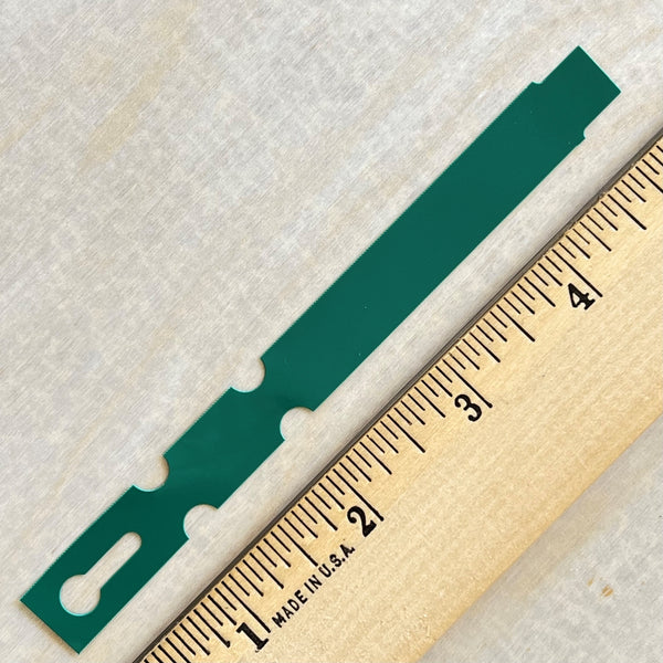 5" x 1/2" Wraptie Tag Dark Green