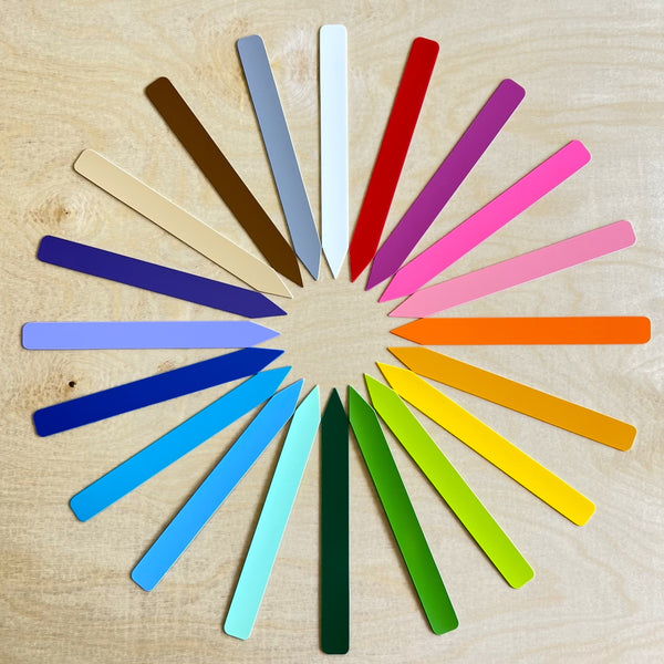 6" x 5/8" 20 Assorted Colored Premium Pot Stakes