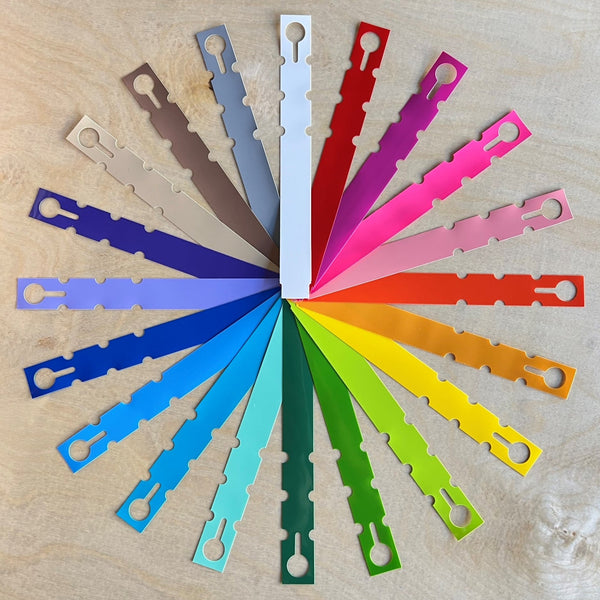 7" x 3/4" Wraptie Tag 20 Color Assortment