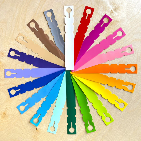 7" x 1" Assortment of 20 Colored Wraptie Tags