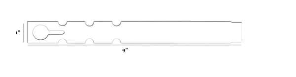 9" x 1" White Wraptie Tags