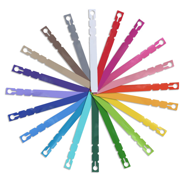 9" x 3/4" Assortment of 20 Color Wraptie Tags