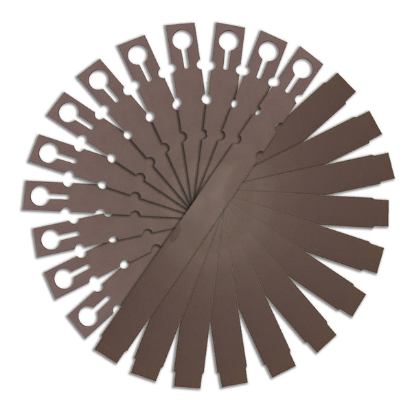 9" x 3/4" Brown Wraptie Tags