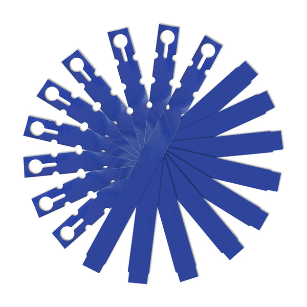 9" x 3/4" Dark Blue Wraptie Tags