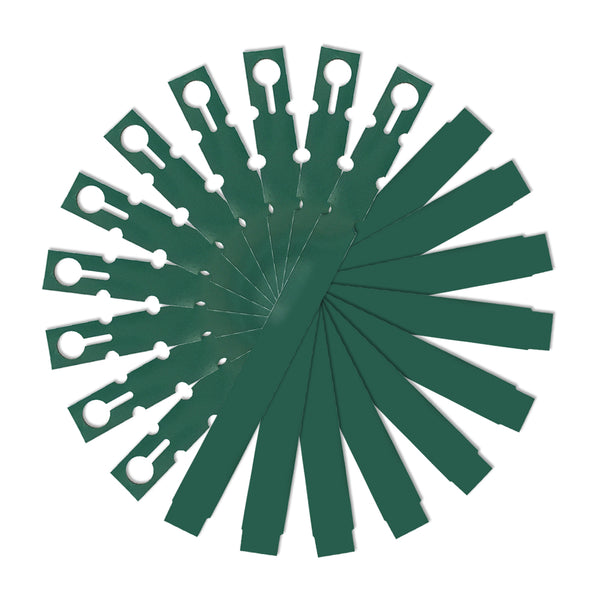 9" x 3/4" Dark Green Wraptie Tags