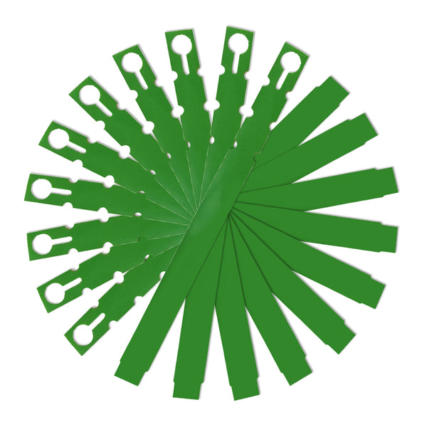 9" x 3/4" Green Wraptie Tags