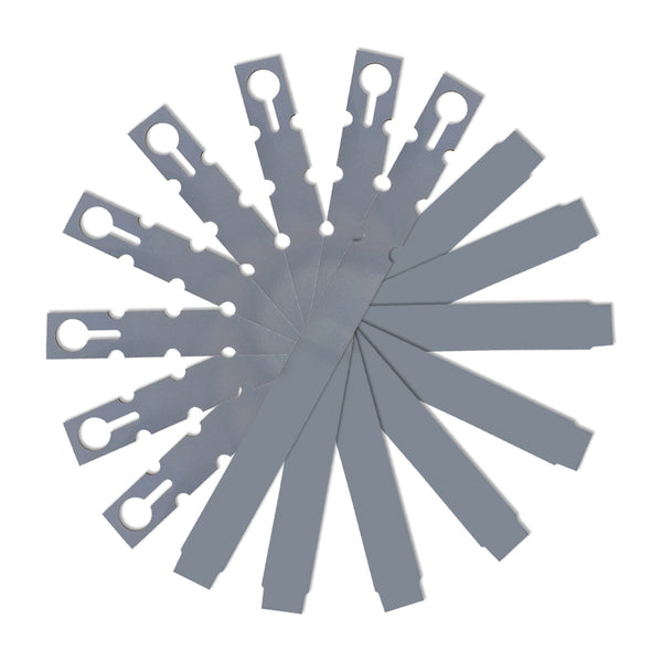 9" x 3/4" Grey Wraptie Tags