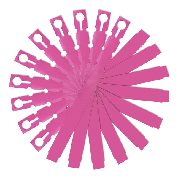 9" x 3/4" Hot Pink Wraptie Tags
