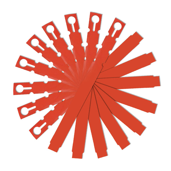9" x 3/4" Orange Wraptie Tags