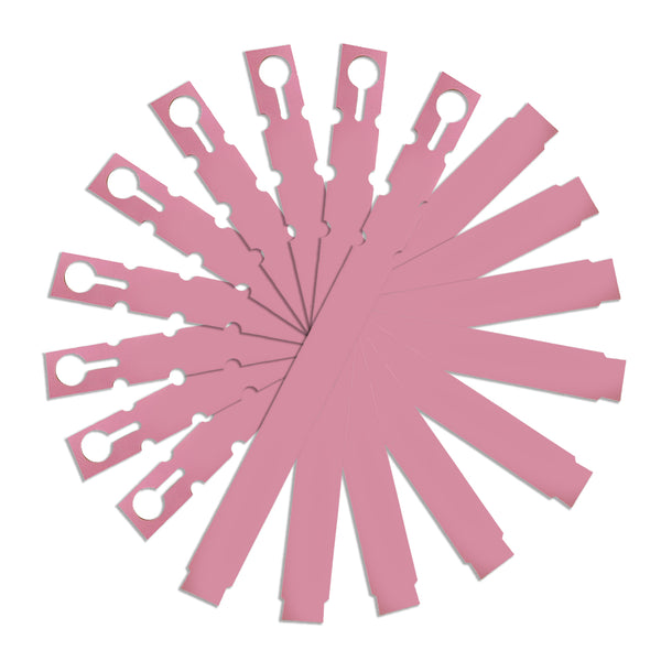 9" x 3/4" Pink Wraptie Tags