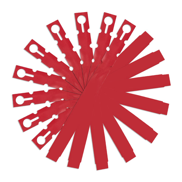 9" x 3/4" Red Wraptie Tags