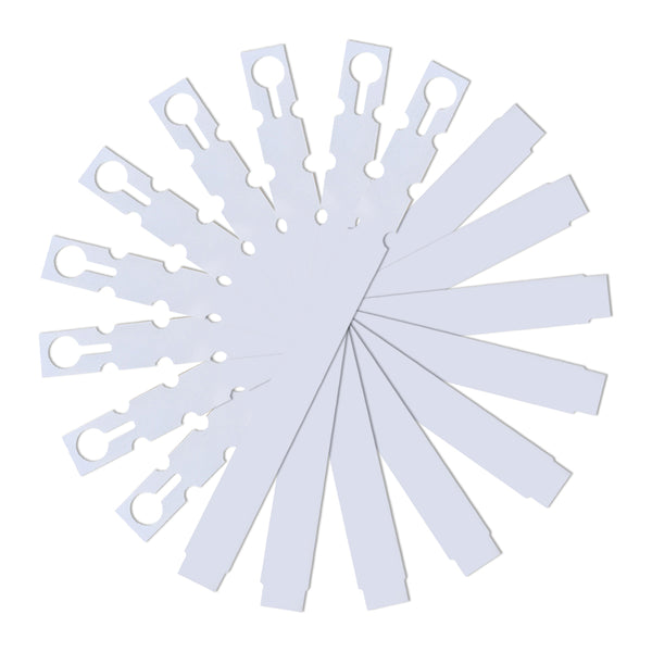 9" x 3/4" White Wraptie Tags