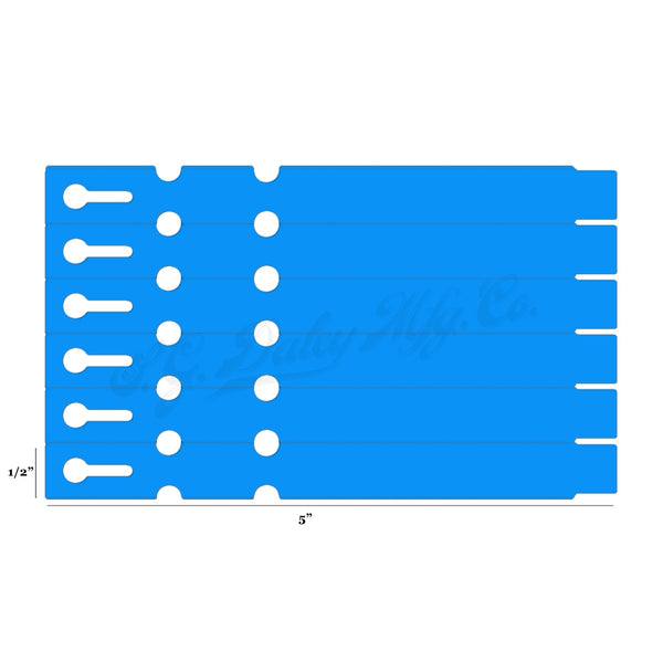 5" x 1/2" Blue Wraptie Tags
