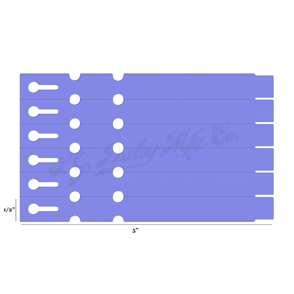 5" x 1/2" Lavender Wraptie Tags