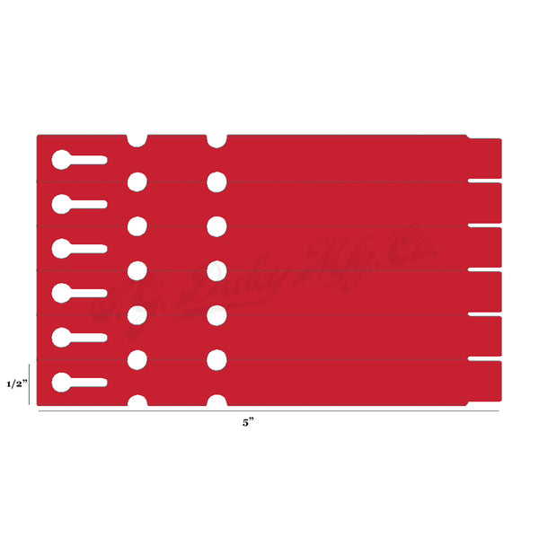 5" x 1/2" Red Wraptie Tags