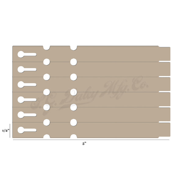 5" x 1/2" Tan Wraptie Tags