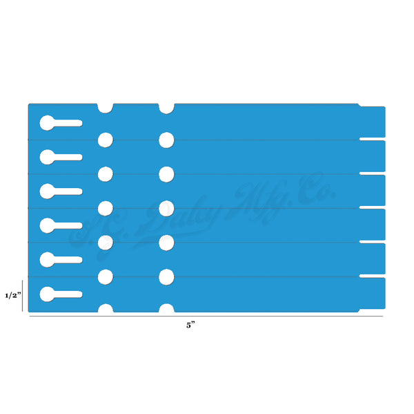 5" x 1/2" Turquoise Wraptie Tags