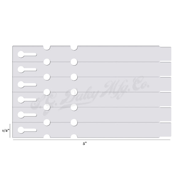 5" x 1/2" White Wraptie Tags