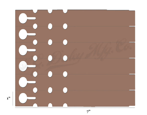 7" x 1" Brown Wraptie Tags