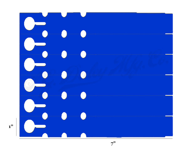 7" x 1" Dark Blue Wraptie Tags