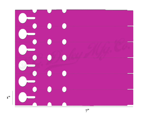 7" x 1" Fuchsia Wraptie Tags