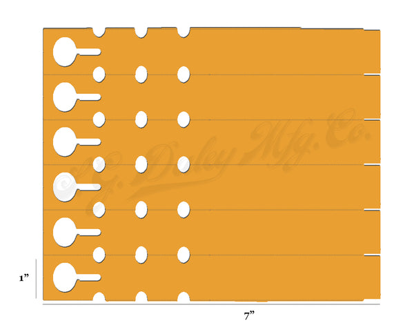 7" x 1" Gold Wraptie Tags