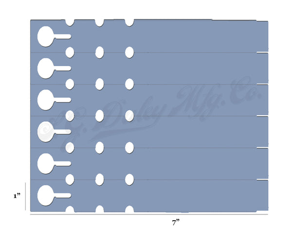 7" x 1" Grey Wraptie Tags