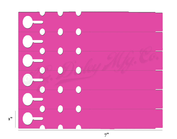 7" x 1" Hot Pink Wraptie Tags