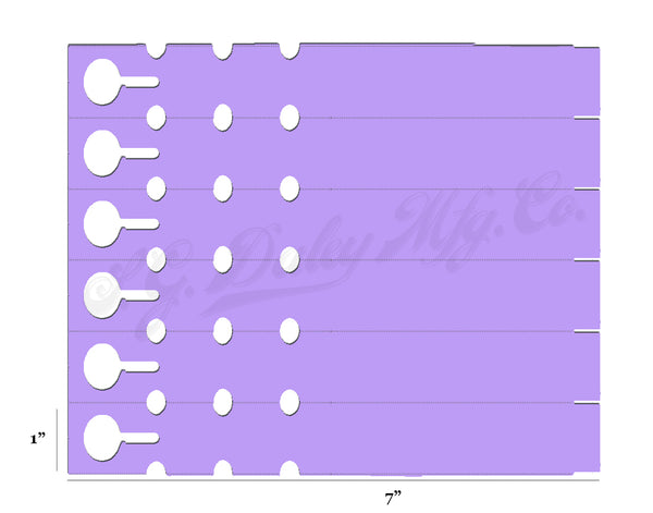 7" x 1" Lilac Wraptie Tags