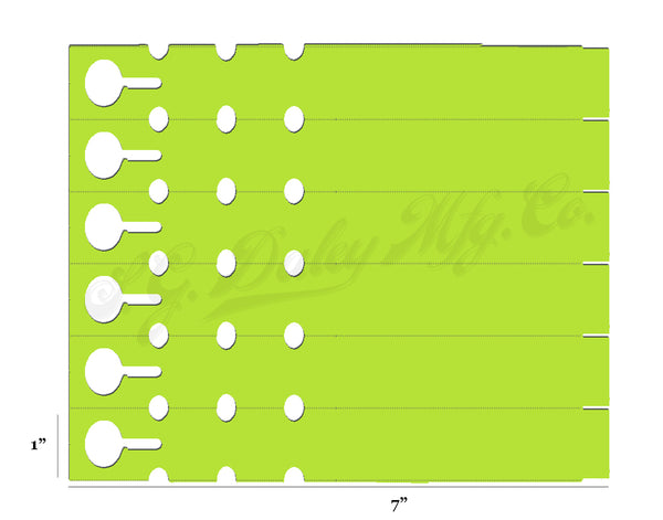 7" x 1" Lime Wraptie Tags