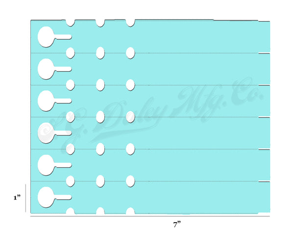 7" x 1" Mint Wraptie Tags