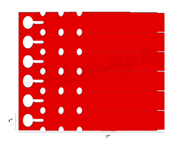 7" x 1" Red Wraptie Tags