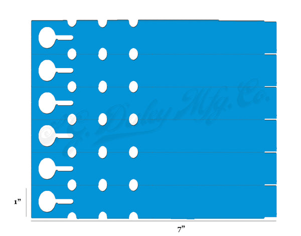 7" x 1" Turquoise Wraptie Tags