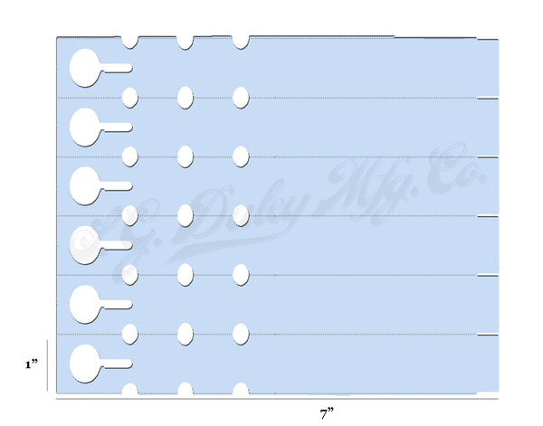 7" x 1" White Wraptie Tags