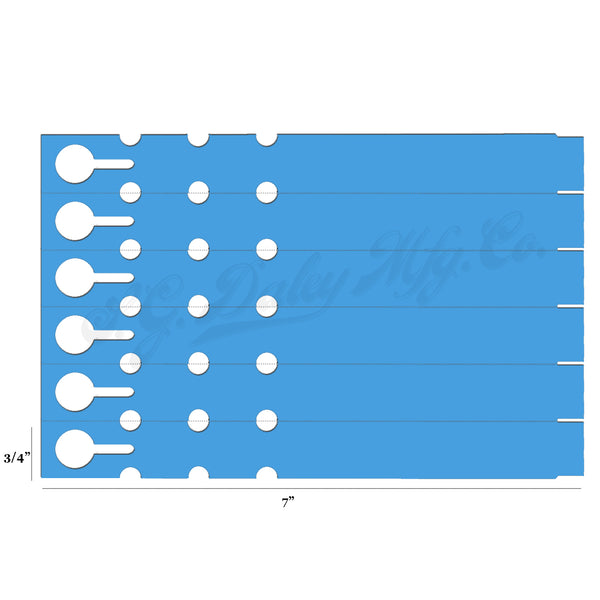 7" x 3/4" Blue Wraptie Tags