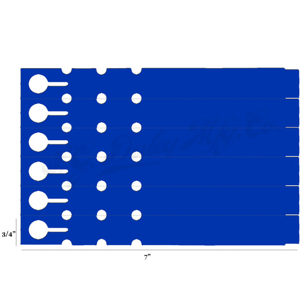 7" x 3/4" Dark Blue Wraptie Tags