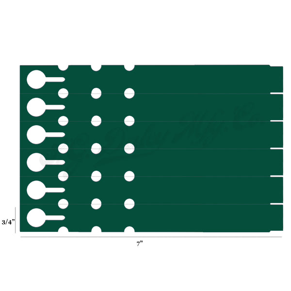 7" x 3/4" Dark Green Wraptie Tags