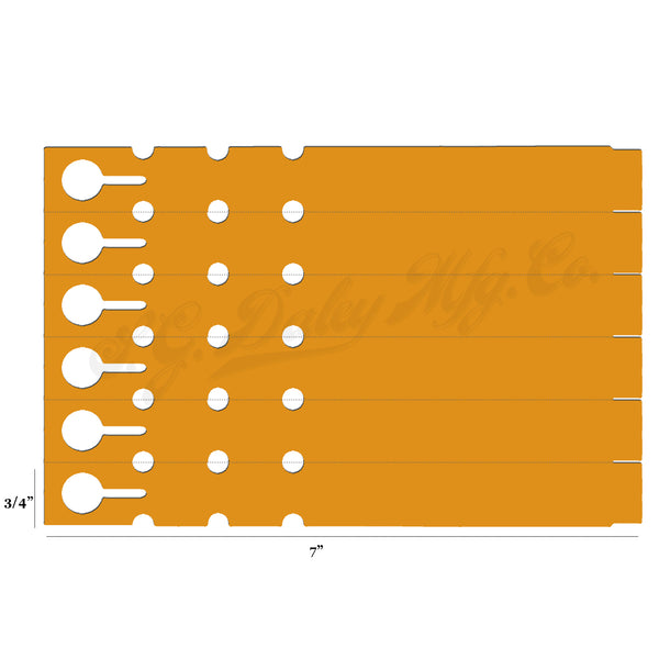 7" x 3/4" Gold Wraptie Tags