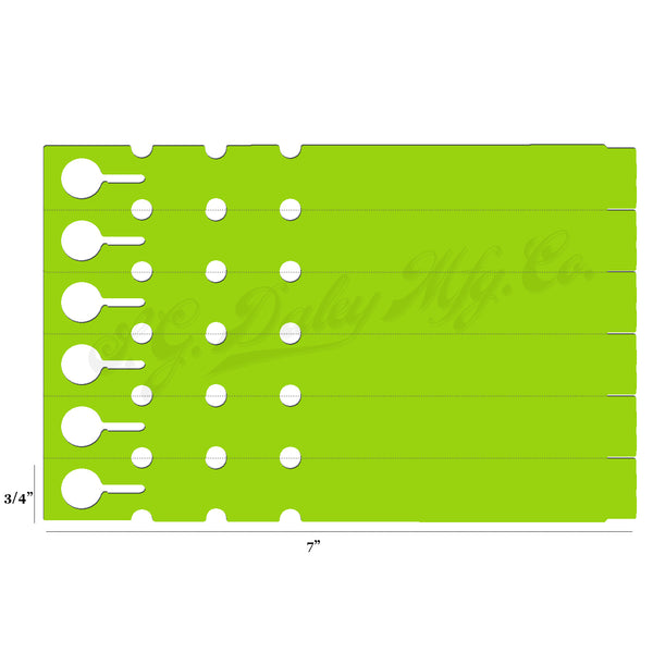 7" x 3/4" Lime Wraptie Tags