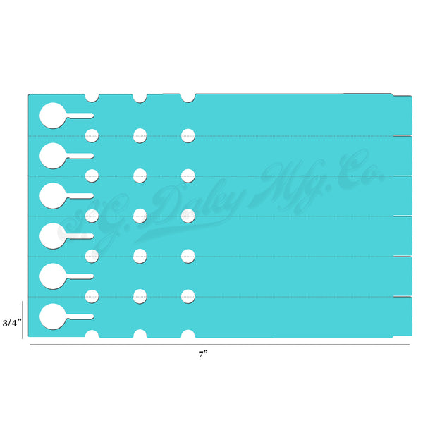 7" x 3/4" Mint Wraptie Tags