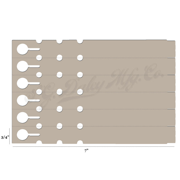 7" x 3/4" Tan Wraptie Tags