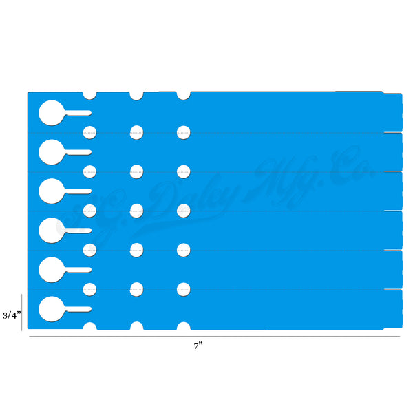 7" x 3/4" Turquoise Wraptie Tags