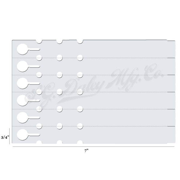 7" x 3/4" White Wraptie Tags