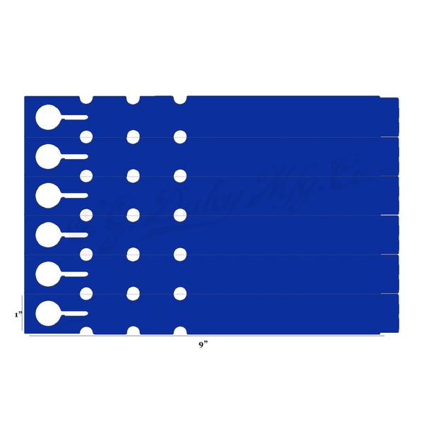 9" x 1" Dark Blue Wraptie Tags
