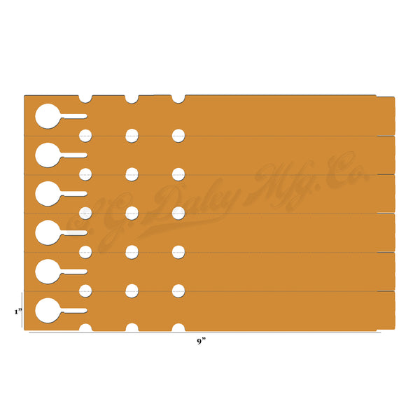 9" x 1" Gold Wraptie Tags