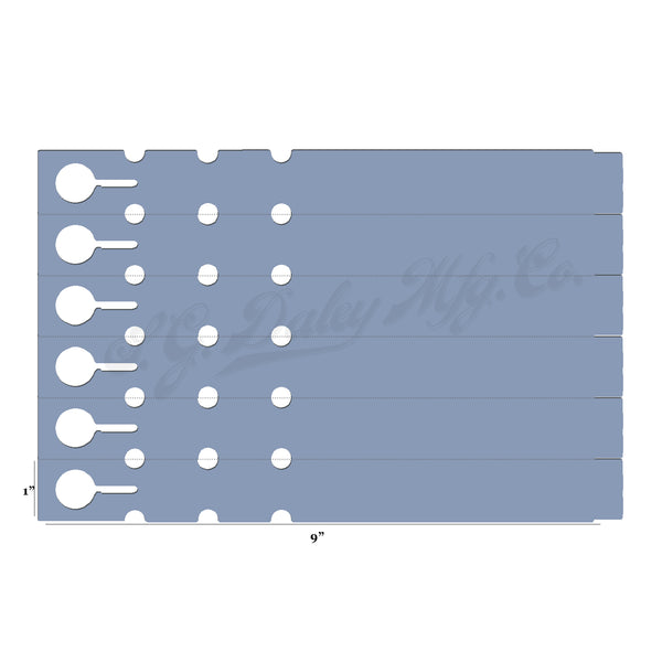 9" x 1" Grey Wraptie Tags