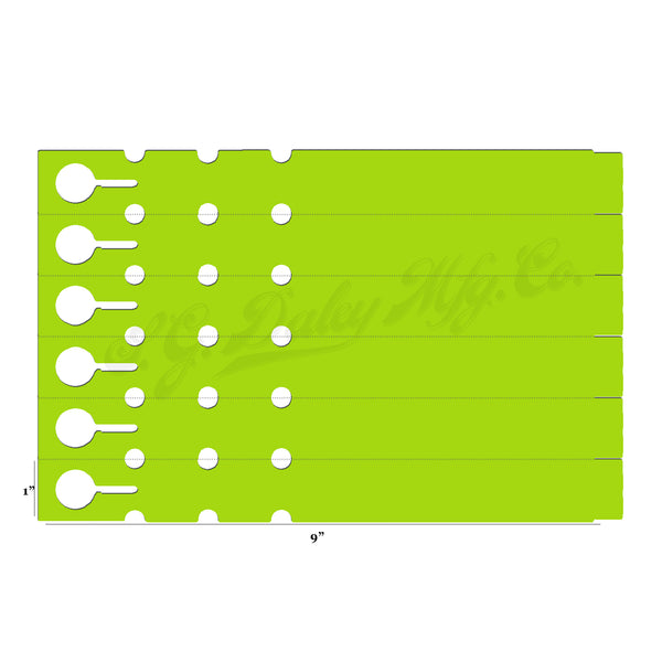 9" x 1" Lime Wraptie Tags