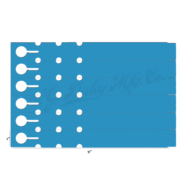 9" x 1" Turquoise Wraptie Tags